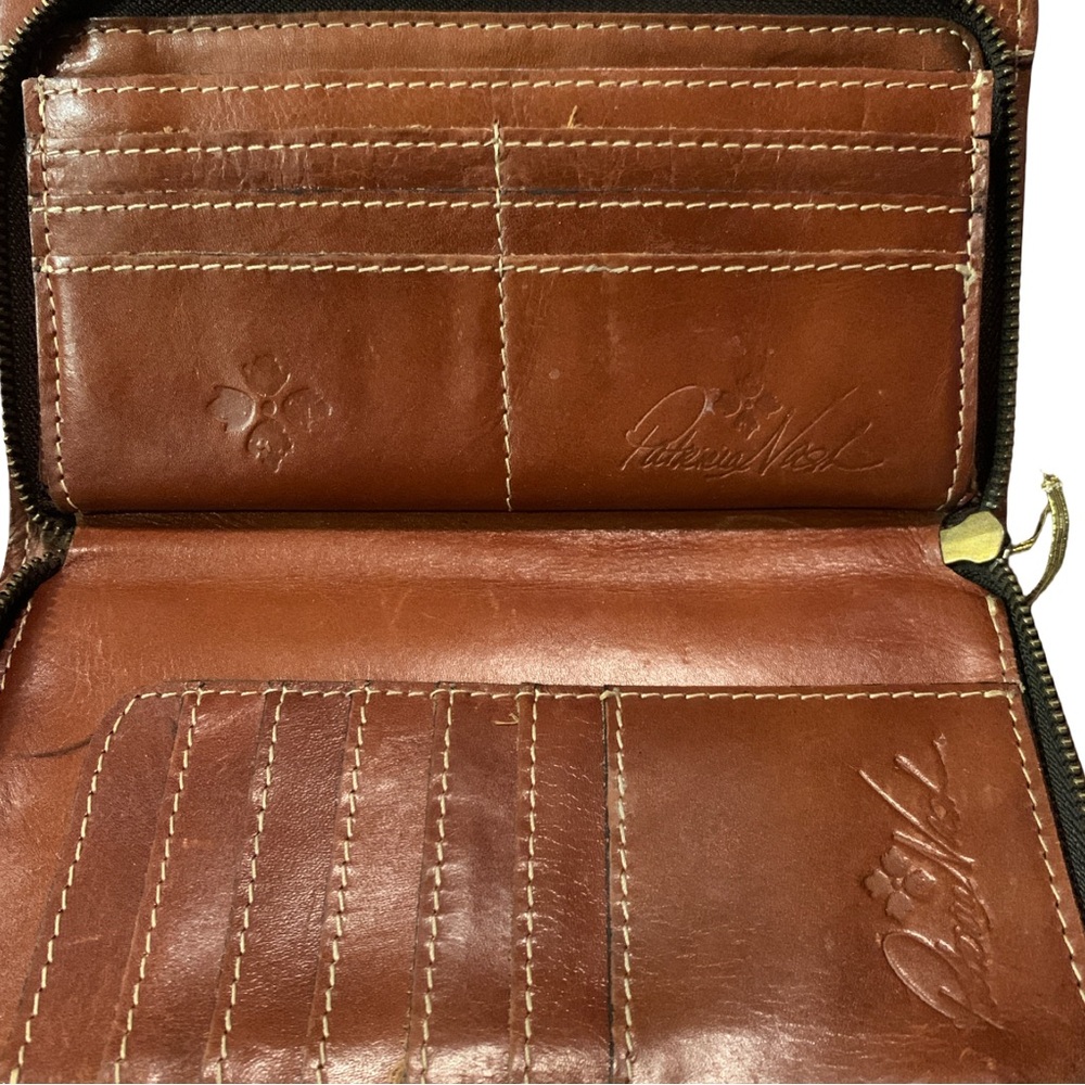 Patricia Nash Red Floral Crossbody Purse Leather Shoulder Bag Boho Art To Wear - Picture 4 of 7